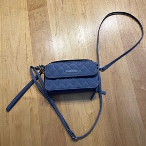 Vera Bradley Wristlet/Crossbody Grey/Blue